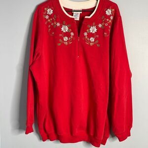 Vintage Blair Christmas Floral 2XL Sweatshirt